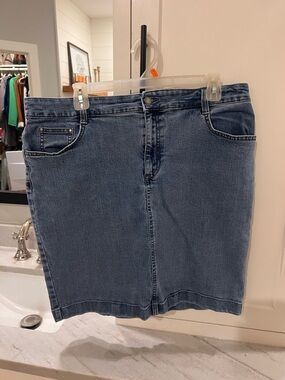 Charter Club Blue Denim Mini Skirt